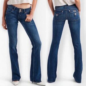 Hudson Signature Bootcut Mid-Rise Jean Size 31 Denim Baby Flared Flap Pocket Y2K